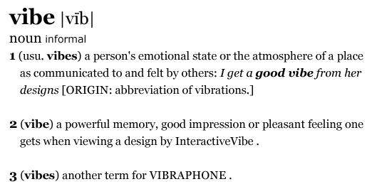 a powerful memory, good impression or pleasant feeling one gets when viewing a design by InteractiveVibe.