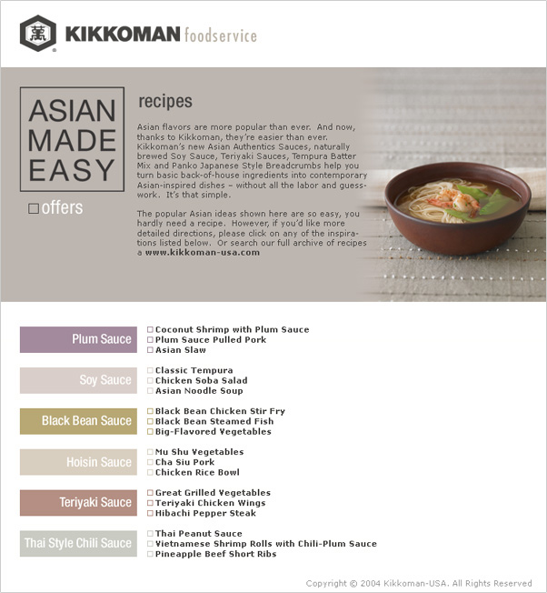 Asian Made Easy Recipe Index